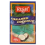 RISH, Creamed Coconut 4 Sachets, 40x200g