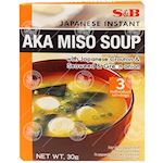 S&B, Instant Aka-Miso Soup 3-Portions, 6x30g